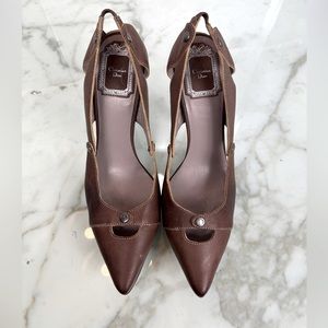 Dior hills, brown distress, leather